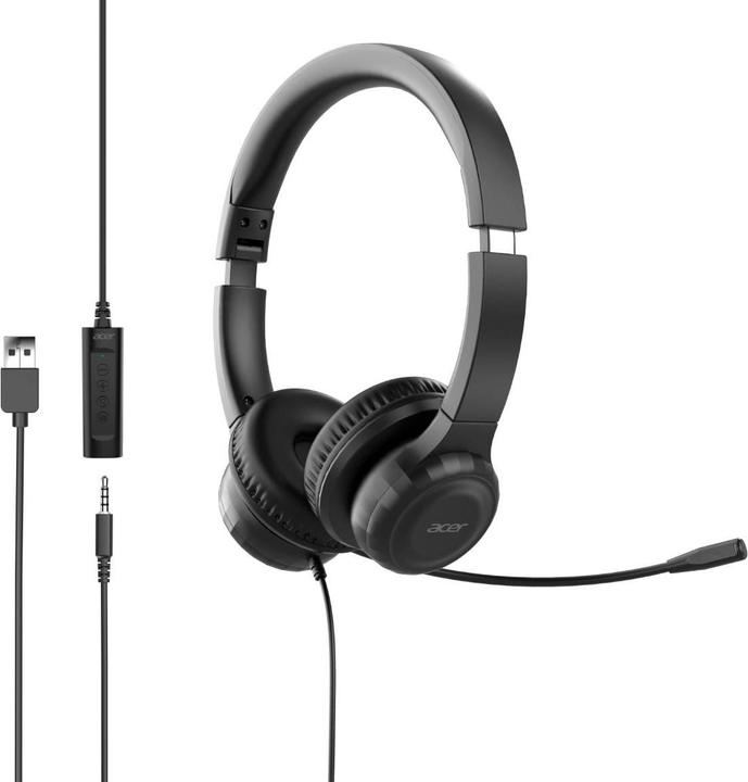 Produktbild Acer HEADSET Office USB Noir (Kabelgebunden, USB-A)