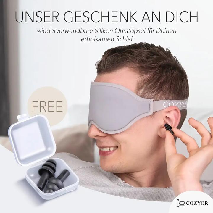 Immagine prodotto Cozyor Maschera per dormire e tappi per le orecchie (Maschera sonno)