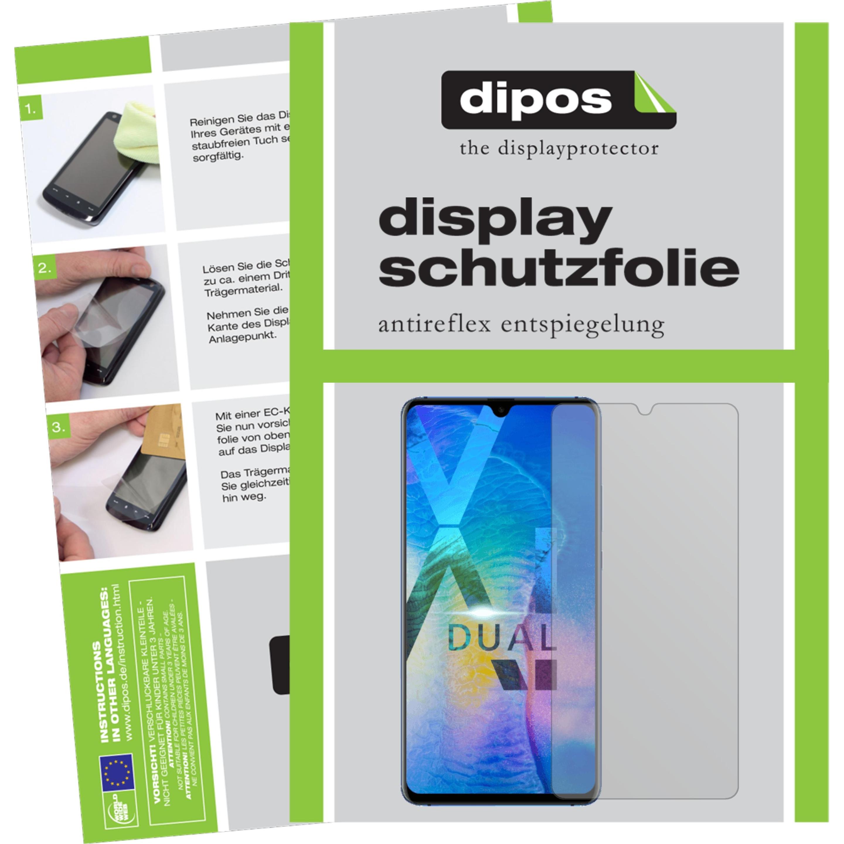 Dipos Displayschutzfolie Antireflex (6 Stück, Huawei Mate 20 X), Smartphone Schutzfolie, Transparent