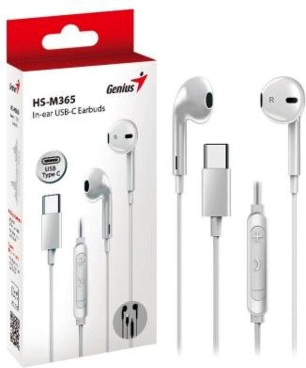 Actual product image Genius HS-M365 USB-C Kabel-Headset Weiss (Cable)