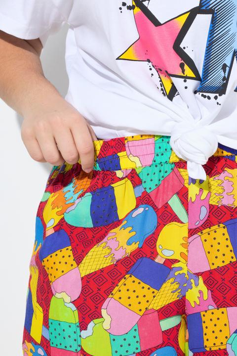 Immagine prodotto Angel of Style Pantaloni con taglio della gamba ampio e dritto e fantasia colorata con gelato (52)