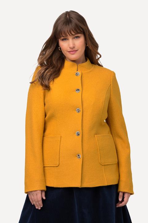 Actual product image Ulla Popken Boiled Wool Princess Seam Jacket (50)