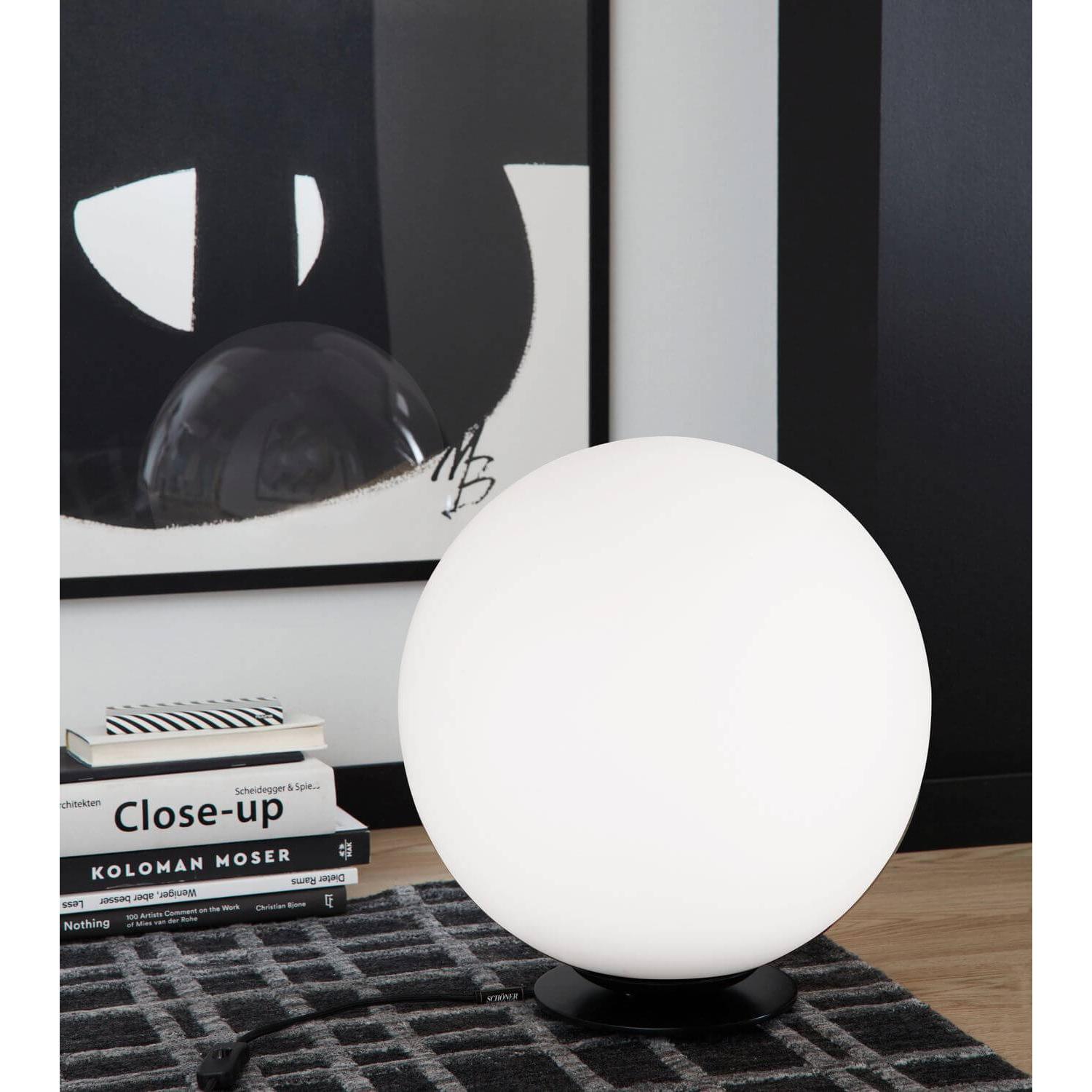 Schöner Wohnen, Tischlampe, Palais Tischleuchte E27 Glas schwarz 30cm