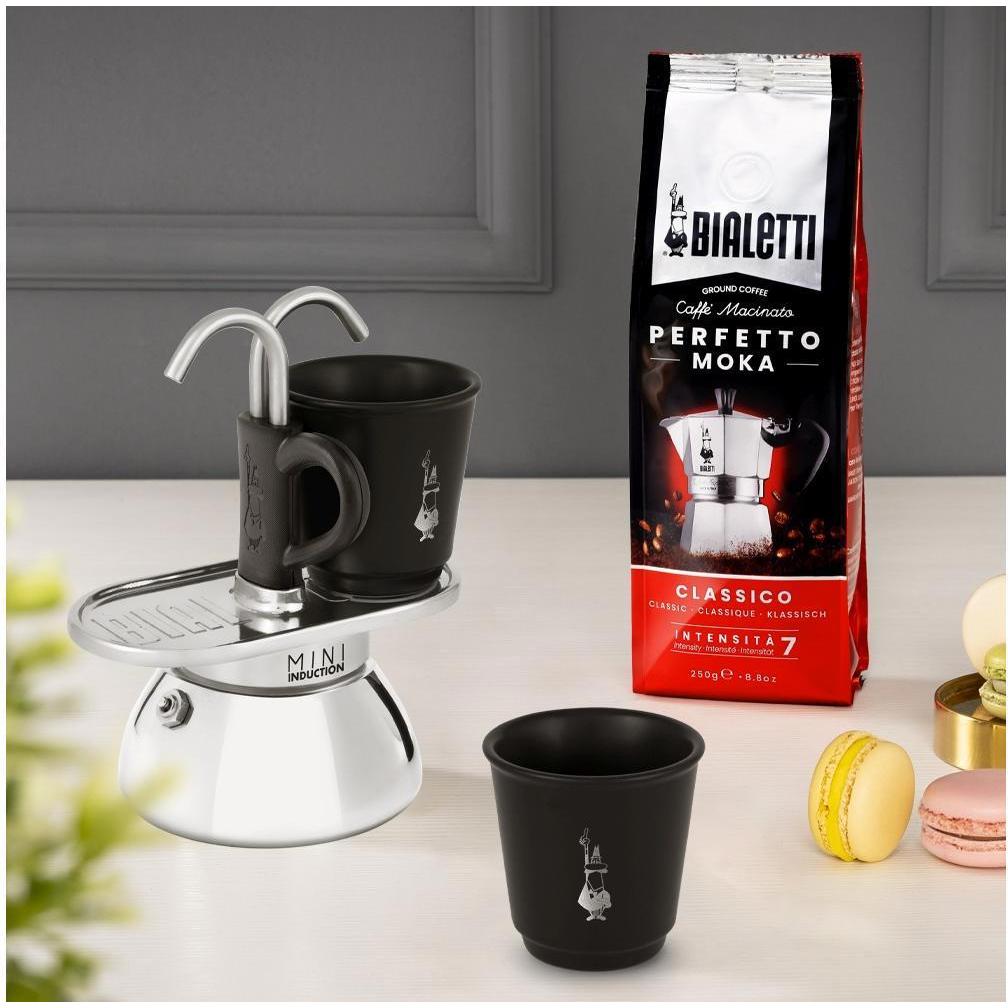 Thumbnail - Bialetti Mini Express Induktion + 2 Becher, Espressokocher, Silber