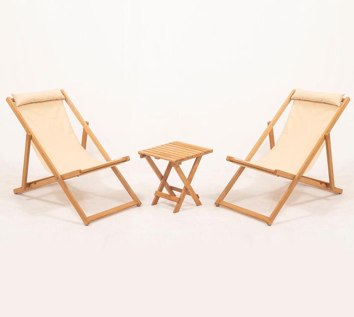 Kalune Design Resty Garden Table Chairs Set (40 x 40 x 40 cm)