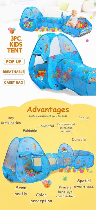 Actual product image Benebomo Pop-up play tent with tunnel