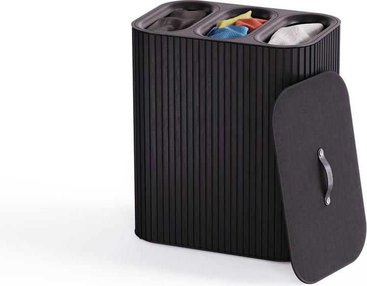 Image du produit Joseph Joseph Wäschekorb 90l Bambus schwarz Tota Trio Luxe (90 l)