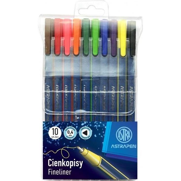 Astra Dreieckige Fineliner 0,4 mm, 10 ASTRA-Farben (ASTRA-Farben, 10 x) (47624479)