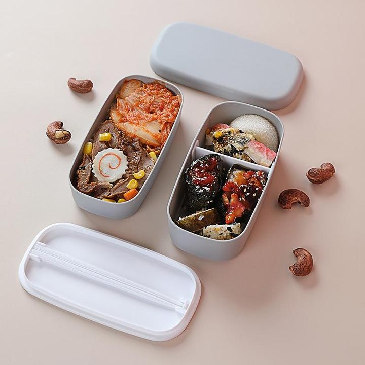 Actual product image JTI Food box with double layers and chopsticks