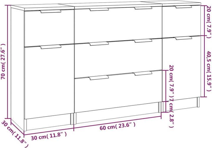 Image du produit vidaXL Sideboard (60 x 30 x 70 cm)