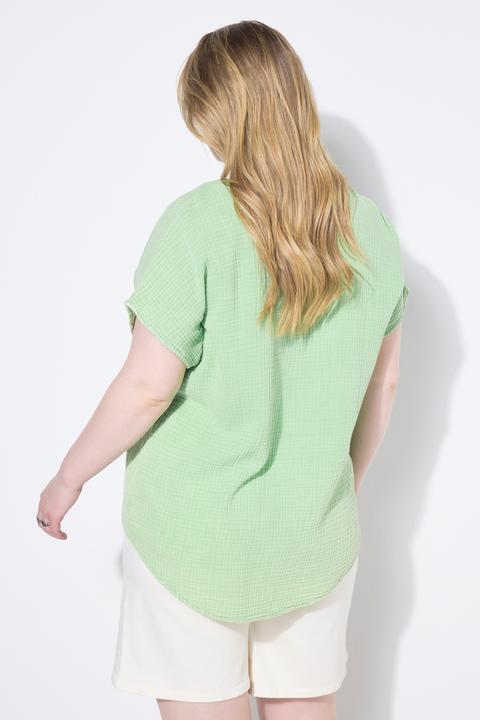 Produktbild Studio Untold Blusenshirt, oversized, Musselin, V-Ausschnitt (46, 48)