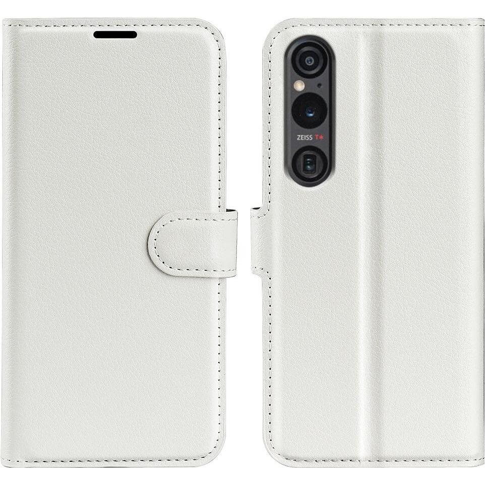 Thumbnail - Cover-Discount Sony Xperia 1 VI - Leder Etui Hülle (Sony Xperia 1 VI), Smartphone Hülle, Weiss
