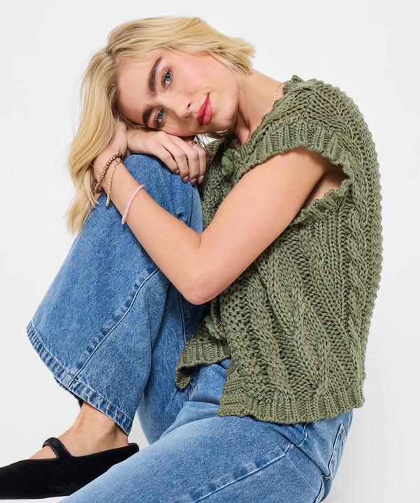 Produktbild Joe Browns Cable Knit V Neck Sleeveless Cardigan (44)