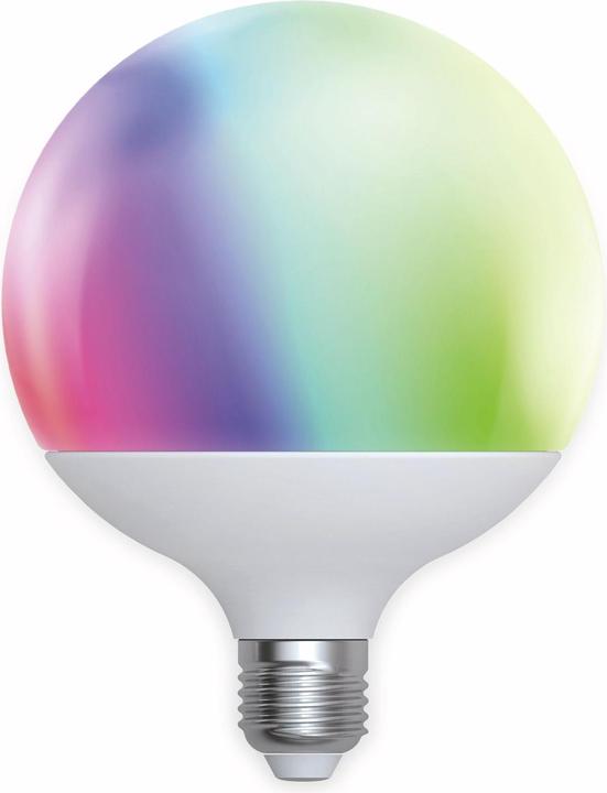 Müller Licht LED Globelampe dimmbar G120 E27/15W(100W) 1520 lm 1800- 6500 K warmweiss- tageslichtweiss + RGB (E27, 15 W, 1520 lm, 1 x, F)