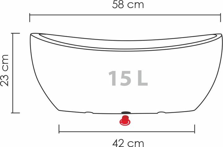Actual product image Scheurich Wave Globe Jardiniere (24.10 cm)