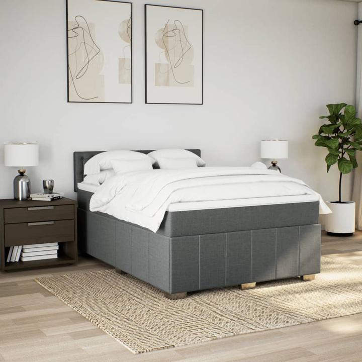 Produktbild VidaXL Bo x springbett mit Matratze 140 x 190 cm Stoff (140 x 190 cm)