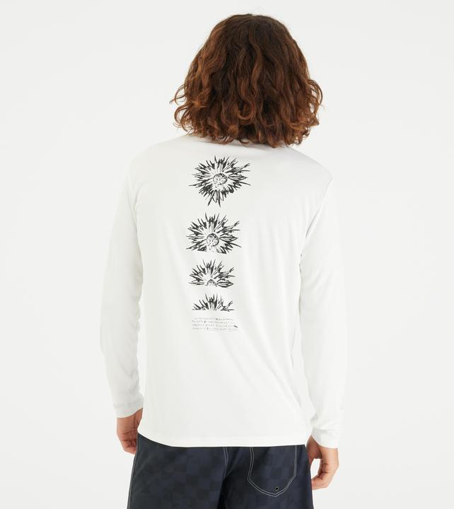 Immagine prodotto Olaian UV-Shirt langarm Surfen Herren UV-Schutz 50+ Flower weiss (XXL)