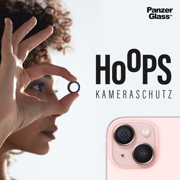 Produktbild PanzerGlass Hoops Camera Lens Protector (1 Stück, Apple iPhone 15, Apple iPhone 15 Plus)