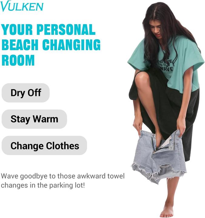 Immagine prodotto Vulken Badeponcho mit Kapuze