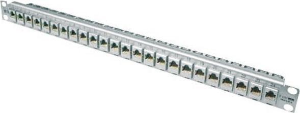 Immagine prodotto Metz Connect BTR E-DAT modul 24x8(8) patch panel Cat.6 1U in acciaio inox con 24 moduli schermati