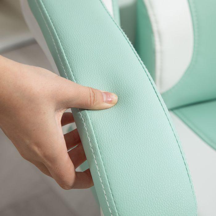 Actual product image Swisshandel24 Gaming-Sessel, Katzenohren, neigbar, ausziehbare Fussstütze, bis 120kg, Seeblau