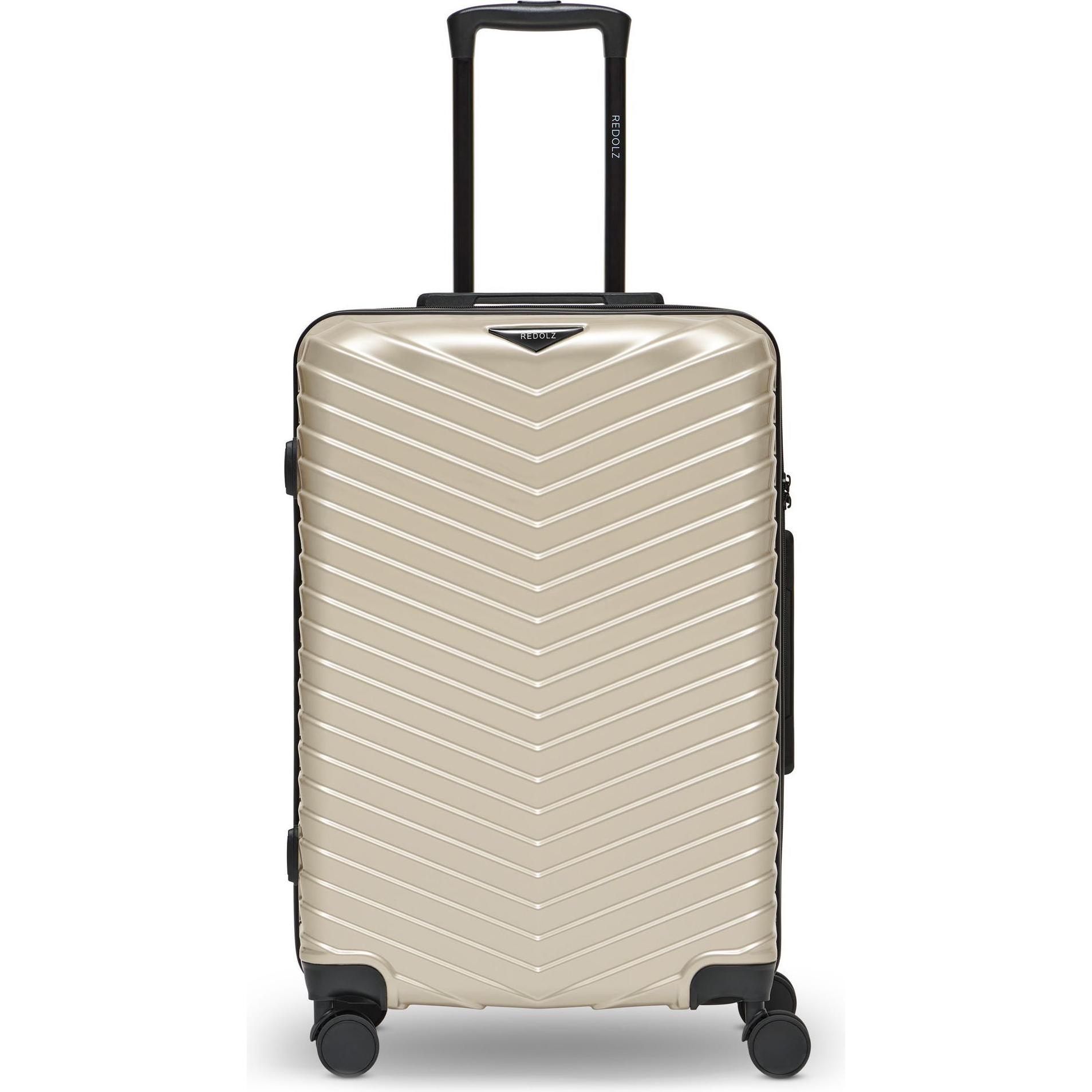 Redolz, Koffer, Essentials 18 4 Rollen Trolley 66 cm mit Dehnfalte, Grau, (72 l, M (50 - 90l))