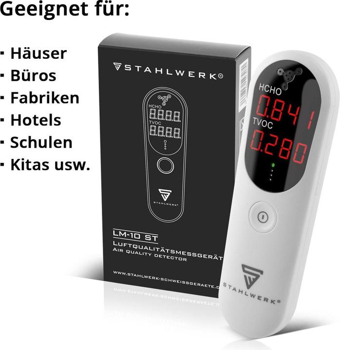 Actual product image Stahlwerk Test tool set with air quality meter and humidity meter