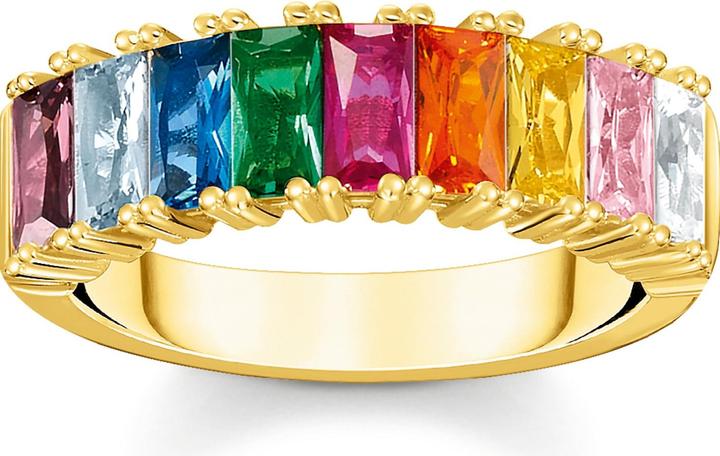 Immagine prodotto Thomas Sabo Anello pietre colorate oro (48, 925 Argento)