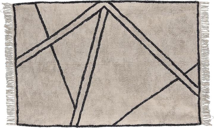 Villa Collection Villa Teppich Natural Black 180x120 (120 x 180 cm)