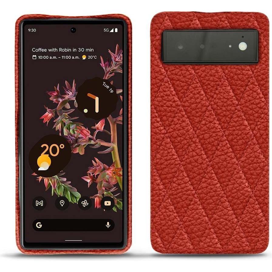 Noreve Lederschutzhülle (Google Pixel 6), Smartphone Hülle, Orange