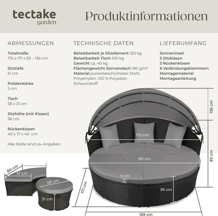 Produktbild tectake Santorin