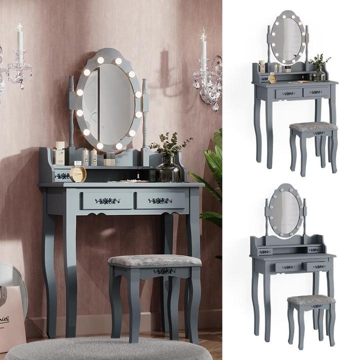 Immagine prodotto Vicco Maggie con illuminazione a LED e sgabello (75 x 40 x 146,5 cm)