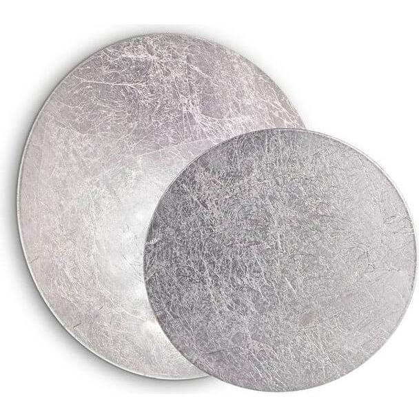 Ideal lux, Wandleuchte + Deckenleuchte, TICK LED Wandleuchte 7,5W ⌀180mm Silber warmweiss 238951 (700 lm)