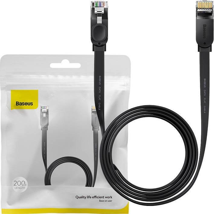Actual product image Baseus Ethernet RJ45, 1Gbps, 2m network cable (black) (U/UTP, CAT6, 2 m)