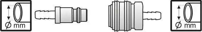 Actual product image Pansam 1/4"6 mm connector (A535405) (6 mm)