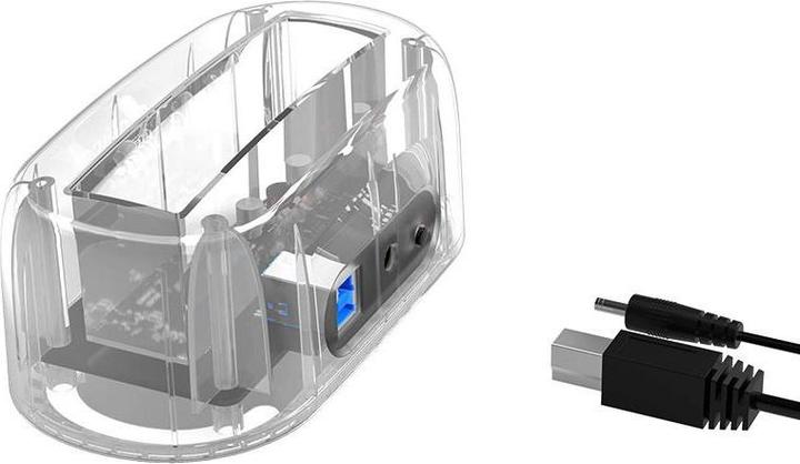 Actual product image Orico 2.5/3.5 inch USB3.0 Transparent HDD Rack with Docking Station