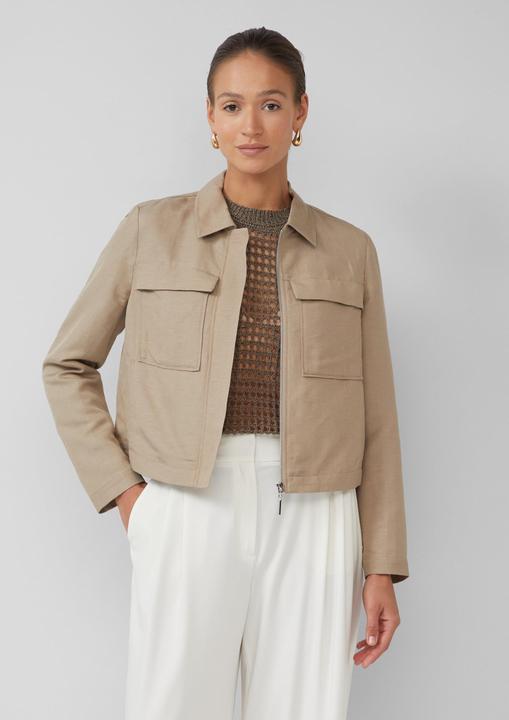 Produktbild S.Oliver Indoor-Jacke Jacke aus Leinenmix mit aufgesetzten Taschen (36)