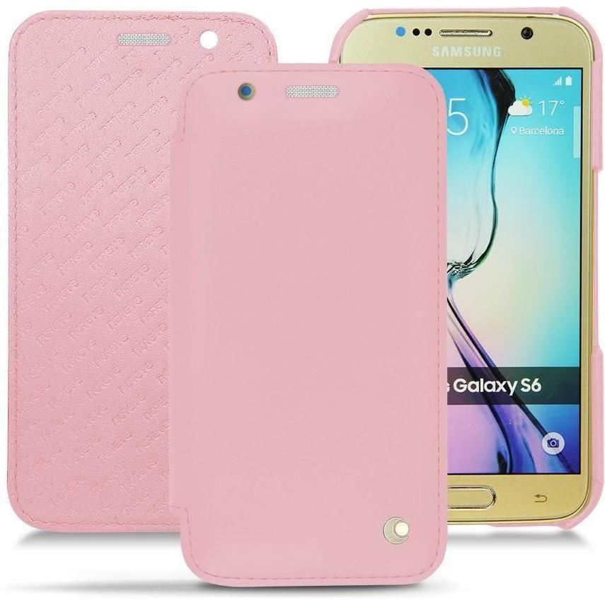 Noreve Lederschutzhülle horizontal (Samsung Galaxy S6), Smartphone Hülle, Rosa