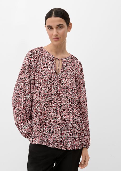 Produktbild s.Oliver Bluse Bluse mit Plisseefalten (46)