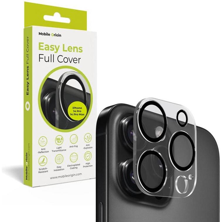 Mobile Origin Cover completa Easy Lens di Apple - iPhone 14 Pro / 14 Pro Max (Apple iPhone 14 Pro, Apple iPhone 14 Pro Max), Pellicola protettiva smar