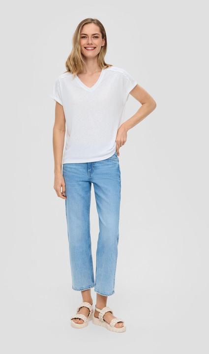 Immagine prodotto S.Oliver T-Shirt Jersey-T-Shirt im Relaxed Fit mit Spitzendetails (46)