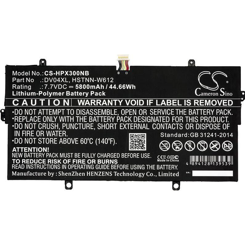 CoreParts Laptop Battery for HP (1 Zellen, 5800 mAh), Notebook Akku, Schwarz