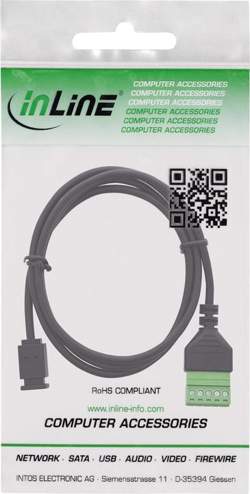 Actual product image InLine ® Mini-USB Buchse an Terminalblock, 5-polig, mit Kabel