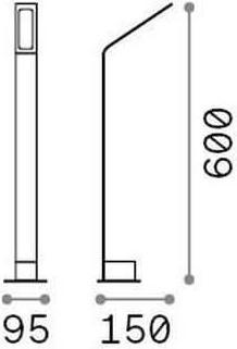 Immagine prodotto Ideal lux AGOS Lampada da terra LED 6,5W marrone IP54 bianco caldo 326689 (670 lm)