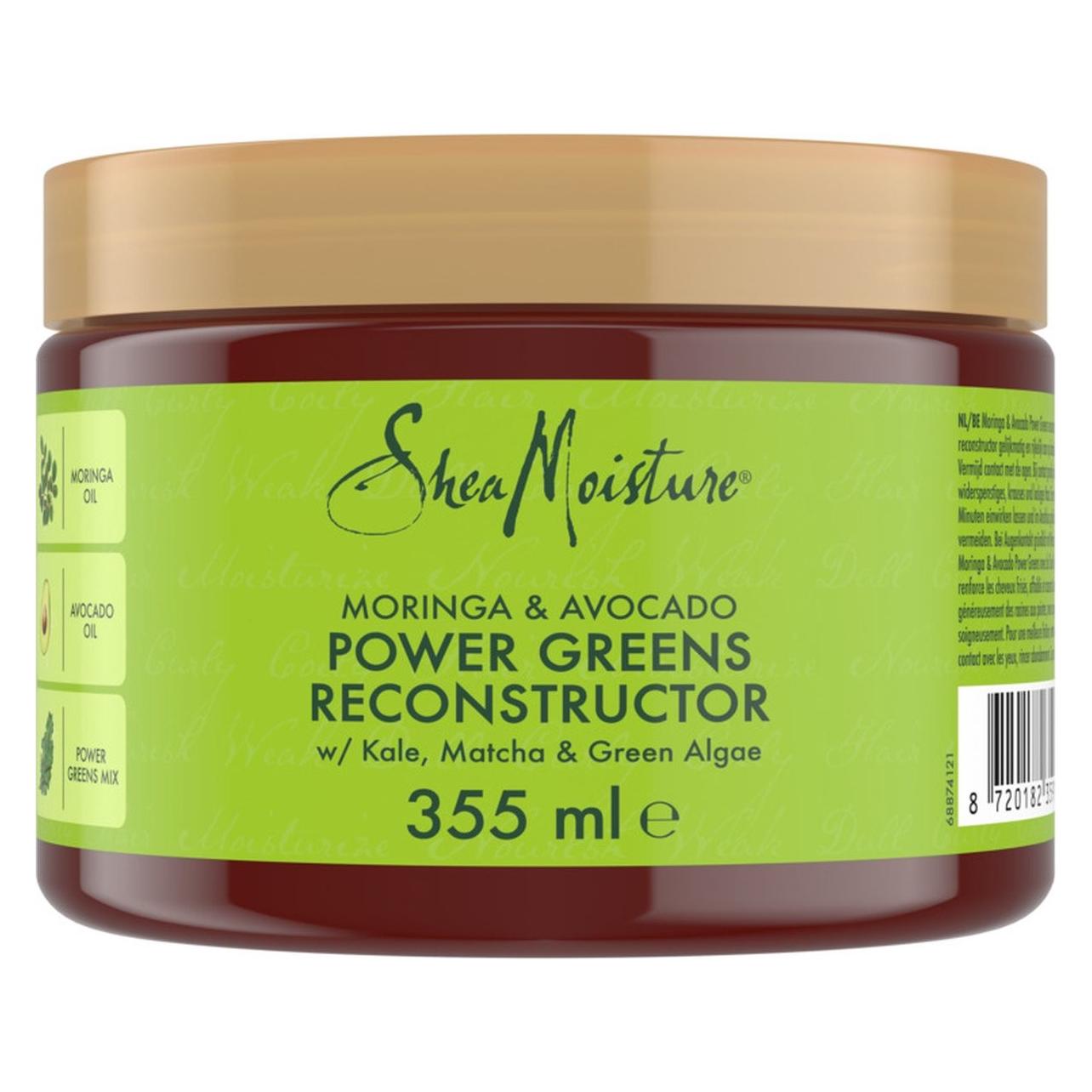 Shea Moisture, Haarmasker, SheaMoisture Moringa & Avocado Power Greens Haarmasker 355ml
