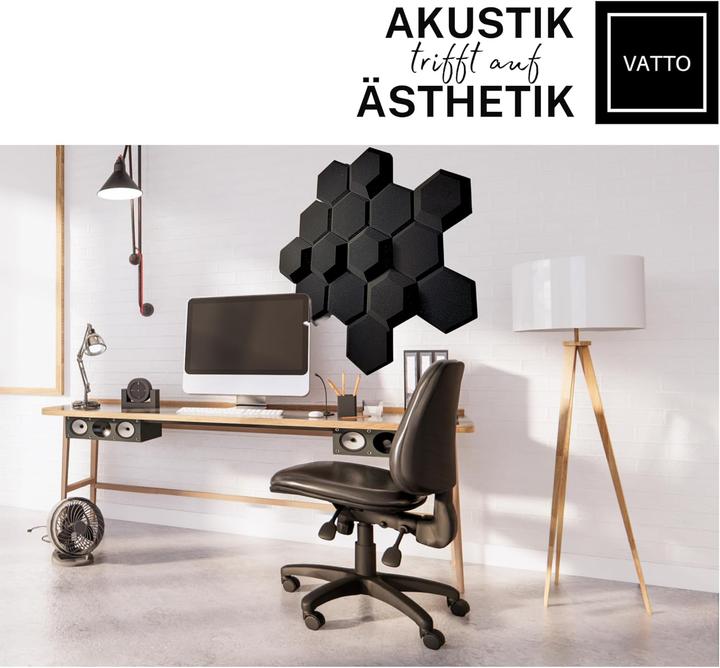 Produktbild Vatto 3D Akustikpaneele Hexagon (15 Stk.)