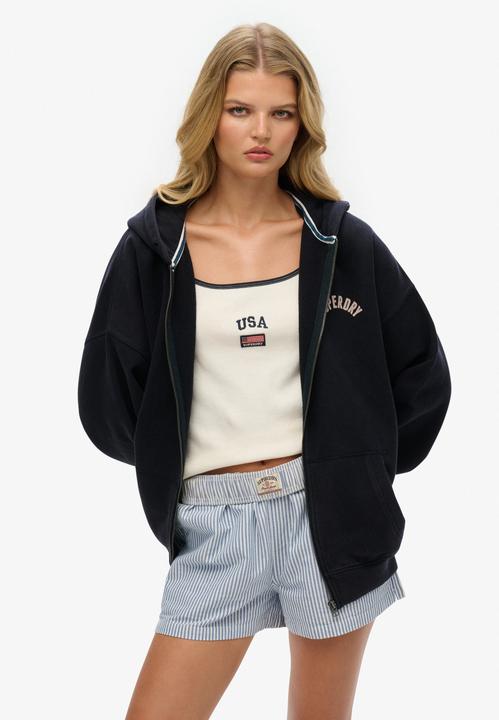 Actual product image Superdry Athletic Essentials Oversized Zip Hoodie (XS)