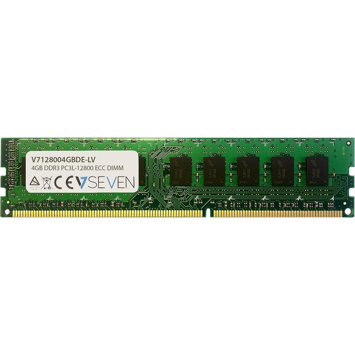 V7 DRAMS 4 GB DDR3 1600 MHz CL11 ECC DIMM Non REG PC3L-12800 1,35 V (1 x 4GB, 1600 MHz, DDR3-RAM, DIMM), RAM