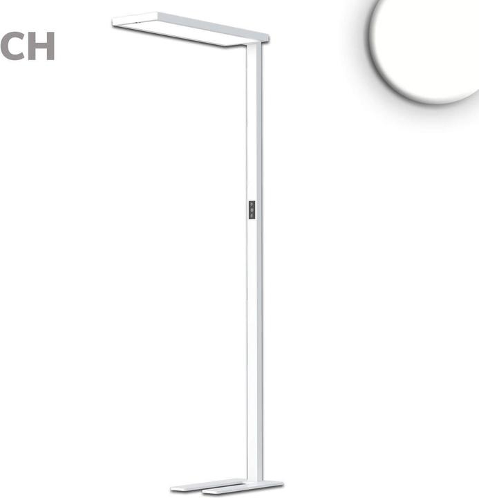 Produktbild Isoled LED Office Pro Stehleuchte Up/Down, 80W/20W, silber, UGR<19, neutralweiss, Touch-Dimm, CH-Stec