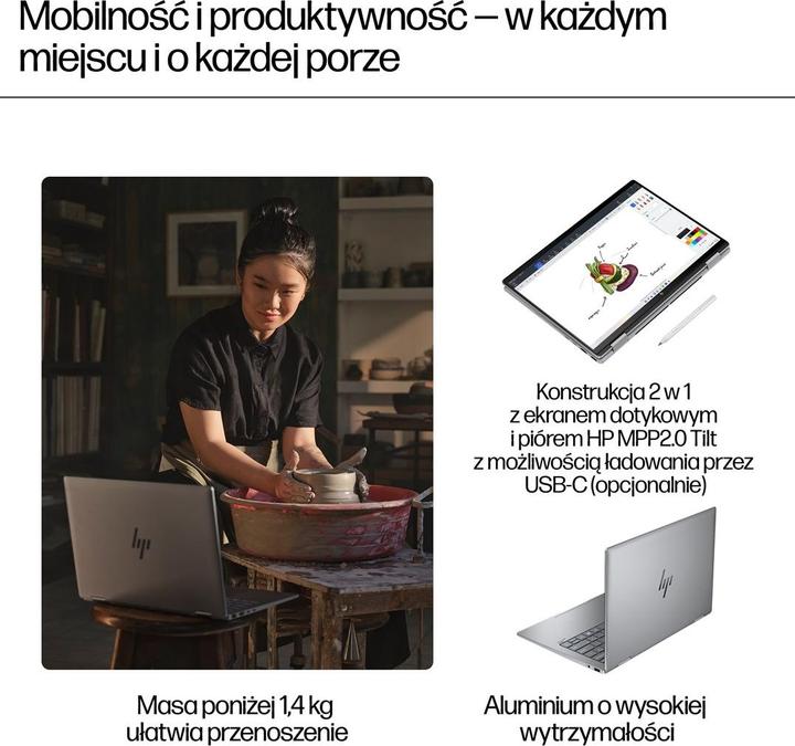 Immagine prodotto HP Envy x360 2-in-1 Laptop 14-fa0400nw (14", 512 GB, 16 GB, DE, AMD Ryzen 5 8640HS)